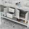 Alya Bath Wilmington 72" Double Vanity White with Carrera Marble Top HE-102-72D-W-CWMT