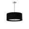 Dainolite 4 Light Helena Pendant Pc Black W/White Diffuser HEL-224P-PC-BW