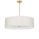 Dainolite 4 Light Incandescent Pendant Aged Brass with Cream Shade HEL-304P-AGB-CRM