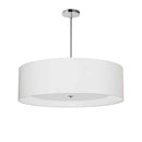 Dainolite 4 Light Helena Pendant Polished Chrome White with White Diffuser HEL-304P-PC-WH