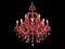 Avenue Lighting Crimson Blvd. Collection Red 12 Light Crystal Chandelier Hanging Chandelier Red Crystal HF1039-RED