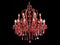 Avenue Lighting Crimson Blvd. Collection Red 18 Light Crytal Chandelier Hanging Chandelier Red Crystal HF1040-RED