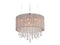 Avenue Lighting Beverly Dr. Collection Round Taupe Silk String Shade And Crystal Dual Mount Dual Mount/Flush & Hanging Taupe Silk String HF1500-TP