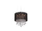 Avenue Lighting Beverly Dr. Collection Round Black Silk String Shade And Crystal Dual Mount Dual Mount/Flush & Hanging Black Silk String HF1501-BLK