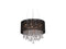 Avenue Lighting Beverly Dr. Collection Round Black Silk String Shade And Crystal Dual Mount Dual Mount/Flush & Hanging Black Silk String HF1502-BLK