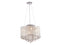 Avenue Lighting Riverside Dr. Collection Round Silver Organza Silk Shade And Crystal Dual Mount Dual Mount/Flush & Hanging Silver Organza Silk  HF1504-SLV