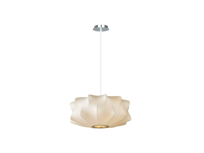 Avenue Lighting Melrose Pl. Collection White Fabric Pendant Like Hanging Fixture Pendant White HF2112