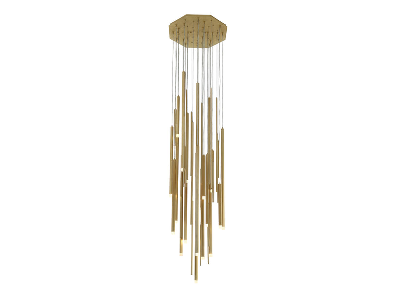 Avenue Lighting Icon St. Collection 24 Light Pendant Cluster Brushed Brass HF7024-BB