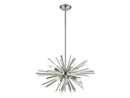 Avenue Lighting Palisades Ave. Collection Hanging Chandelier Chrome With Clear Glass HF8201-CH