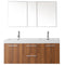 Modern Fittings Midori 54" Double Bath Vanity Top and Integrated Square Sinks Faucets