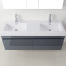 Modern Fittings Zuri 55" Double Bath Vanity Top and Integrated Square Sinks