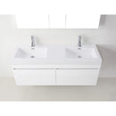 Modern Fittings Zuri 55" Double Bath Vanity Top and Integrated Square Sinks