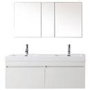 Modern Fittings Zuri 55" Double Bath Vanity Top and Integrated Square Sinks