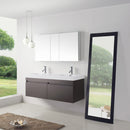 Modern Fittings Zuri 55" Double Bath Vanity Top and Integrated Square Sinks