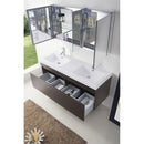 Modern Fittings Zuri 55" Double Bath Vanity Top and Integrated Square Sinks Faucets