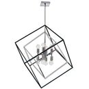 Dainolite 8 Light Pendant Polished Chrome & Matte Black Finish KAP-278P-PC-MB