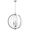 Dainolite 6 Light Fixture Polished Chrome with Jewelled Accents KAR-246C-PC