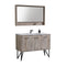 KubeBath Bosco 48" Modern Bathroom Vanity with Quartz Countertop and Matching Mirror KB48NW