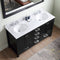 Modern Fittings Caroline Premium 60" Double Bath Vanity with Marble Top and Round Sinks