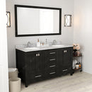 Modern Fittings Caroline Premium 60" Double Bath Vanity with Marble Top and Round Sinks