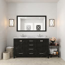 Modern Fittings Caroline Premium 60" Double Bath Vanity with Marble Top and Square Sinks