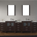 Modern Fittings Dior 110" Double Bath Vanity with Top and Integrated Square Sinks Faucets