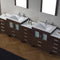 Modern Fittings Dior 110" Double Bath Vanity with Top and Integrated Square Sinks Faucets