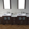 Modern Fittings Dior 110" Double Bath Vanity with Top and Integrated Square Sinks Faucets