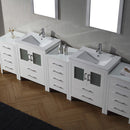 Modern Fittings Dior 110" Double Bath Vanity with Top and Integrated Square Sinks Faucets