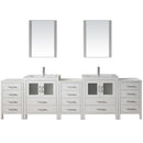 Modern Fittings Dior 110" Double Bath Vanity with Top and Integrated Square Sinks Faucets