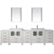 Modern Fittings Dior 110" Double Bath Vanity with Top and Integrated Square Sinks Faucets