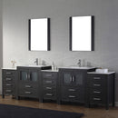 Modern Fittings Dior 110" Double Bath Vanity with Top and Integrated Square Sinks Faucets