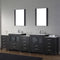 Modern Fittings Dior 110" Double Bath Vanity with Top and Integrated Square Sinks Faucets