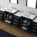 Modern Fittings Dior 110" Double Bath Vanity with Top and Integrated Square Sinks Faucets