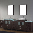 Modern Fittings Dior 110" Double Bath Vanity with Top and Square Sinks Faucets