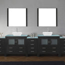 Modern Fittings Dior 110" Double Bath Vanity with Top and Square Sinks Faucets