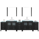 Modern Fittings Dior 110" Double Bath Vanity with Top and Square Sinks Faucets