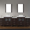 Modern Fittings Dior 110" Double Bath Vanity with Marble Top and Square Sinks Faucets