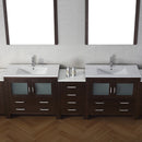 Modern Fittings Dior 118" Double Bath Vanity with Top and Integrated Square Sinks Faucets