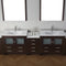 Modern Fittings Dior 118" Double Bath Vanity with Top and Integrated Square Sinks Faucets