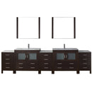 Modern Fittings Dior 118" Double Bath Vanity with Top and Integrated Square Sinks Faucets