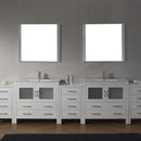 Modern Fittings Dior 118" Double Bath Vanity with Top and Integrated Square Sinks Faucets