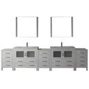 Modern Fittings Dior 118" Double Bath Vanity with Top and Integrated Square Sinks Faucets