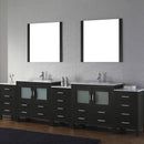 Modern Fittings Dior 118" Double Bath Vanity with Top and Integrated Square Sinks Faucets