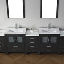 Modern Fittings Dior 118" Double Bath Vanity with Top and Integrated Square Sinks Faucets