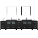 Modern Fittings Dior 118" Double Bath Vanity with Top and Integrated Square Sinks Faucets