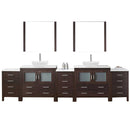 Modern Fittings Dior 118" Double Bath Vanity with Engineered Stone Top and Square Sinks Faucets