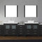 Modern Fittings Dior 118" Double Bath Vanity with Engineered Stone Top and Square Sinks Faucets