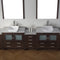 Modern Fittings Dior 118" Double Bath Vanity with Marble Top and Square Sinks Faucets