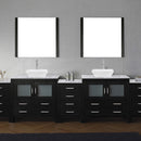 Modern Fittings Dior 118" Double Bath Vanity with Marble Top and Square Sinks Faucets